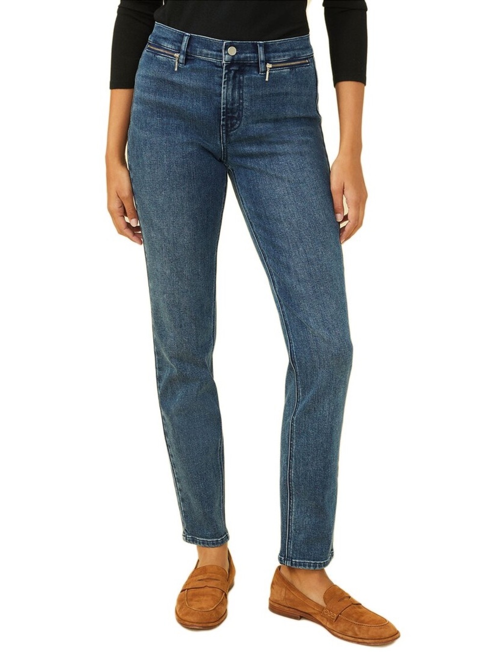 J. McLaughlin Yara Blue Jeans Straight Leg size 0